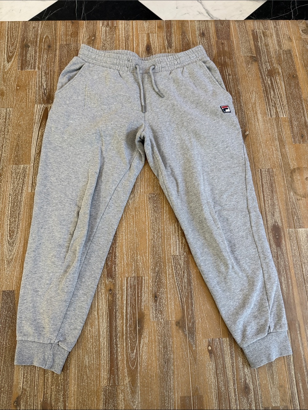 Fila Gray Heather Drawstring Joggers
